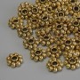 Jewelry findings bead inlay color metal gold, diameter 8x3 mm± hole, diameter 2.2 mm± packaging 20 g (~43 pcs)