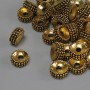 Bead Insert Hardware color: dark gold, diameter 7.5×3.5 mm, hole approx 2.3 mm, packaging 20 g (~35 pcs)