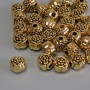 Bead finding – flower-inlay, gold color, 6x5 mm ± hole 1.9 mm ± packaging 20 g (~32 pcs)