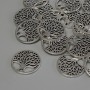 Bead Finding Inlay "Tree" Silver Tone, hole 1.9 mm ±, diameter ~16 mm, packaging 20 g (~19 pcs)
