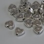 Bead Finding Inlay Heart Color: Silver, Diameter 8.5×7.5 mm ± hole 2 mm± packaging 20 g (~21 pcs)