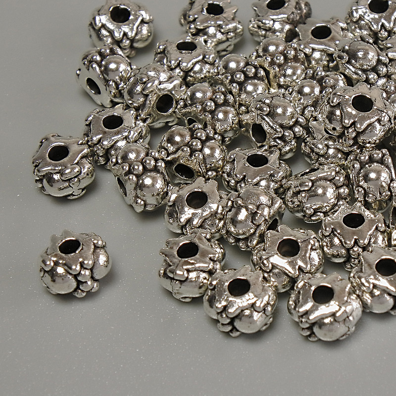 Bead Insertion Finding Color: Silver Metal, 5.5×4 mm ± hole 1.9 mm ± packaging 20 g (~41 pcs)