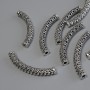 Bead finding bead inlay color metal silver, diameter 36×4.5 mm ± hole 2 mm ± packaging 20 g (~8 pcs)