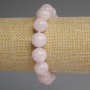 Madagascar Pink Quartz Smooth Bead Bracelet, 12.5mm diameter, length 18cm, elastic stretch
