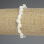 Bracelet Pearlized shell faceted, diameter 8x6-8mm+-, length 18cm stretch