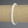 Mother-of-Pearl Rondelle Bracelet, diameter 6x5mm ±, length 18cm stretch