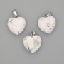 Heart Pendant with Howlite 15×15×23mm+