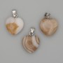Pendant Heart Agate 15x15x23mm+