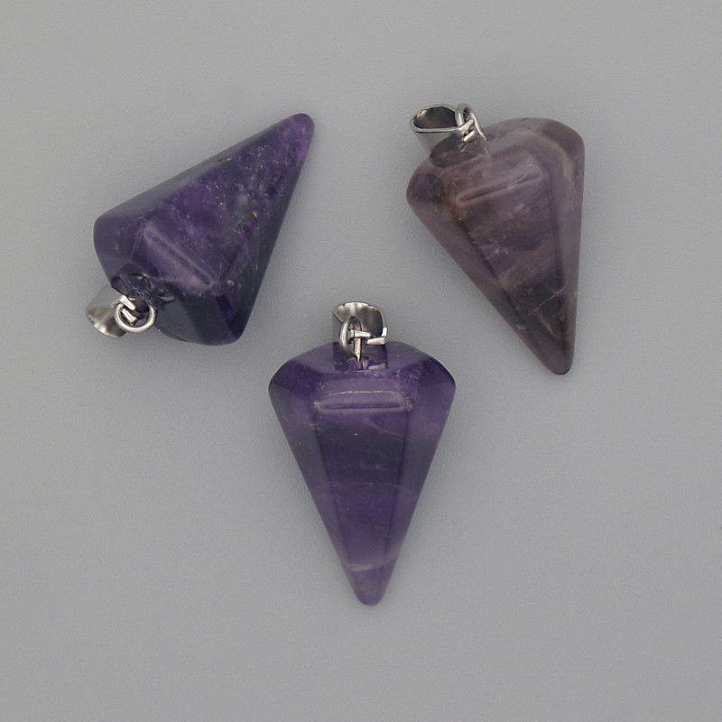 Pendant "Pendulum" Amethyst 28x20x14 mm+