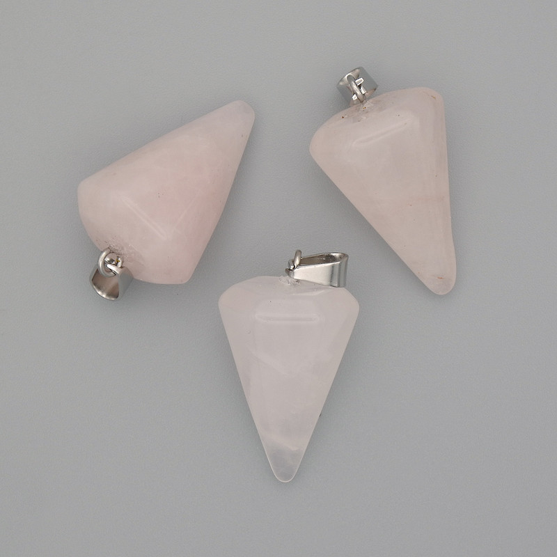 Pendant “Pendulum” Pink Quartz 28×20×14 mm+