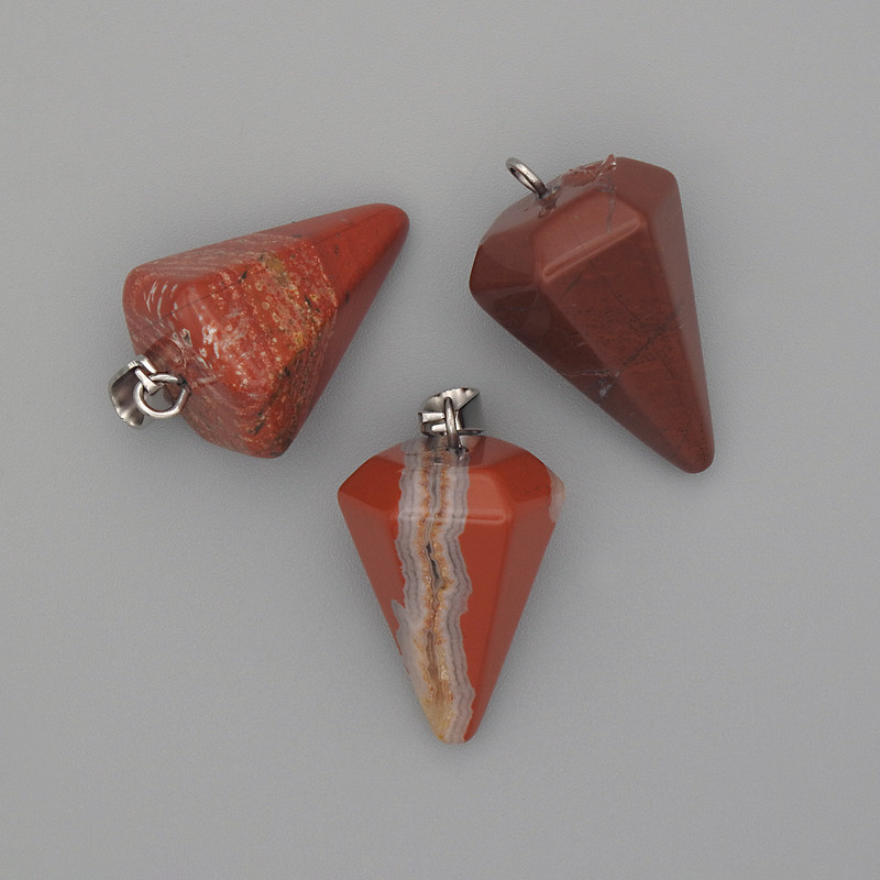 Pendant "Pendulum" Red Jasper 28x20x14mm+