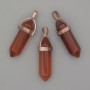 Clearance! Carnelian Hexagonal Crystal Pendant 8x31x41mm (sphere)