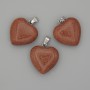 Heart Pendant Aventurine Golden Sand 20x20x25mm+
