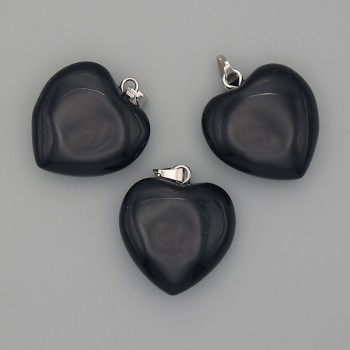 Heart Agate Pendant 20x20x25mm+
