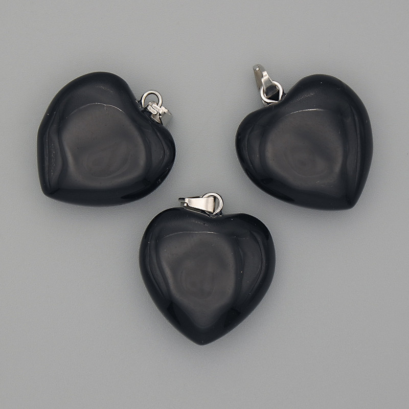 Heart Agate Pendant 20x20x25mm+
