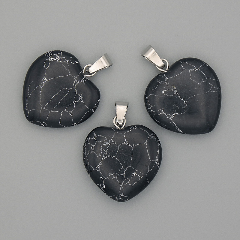 Pendant Heart Agate 20x20x25mm+