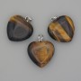Pendant Heart Tiger's Eye 20x20x25mm+