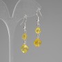 Earrings Citrine Faceted 7–9 mm ±, length 44 mm ±
