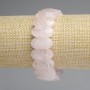 Bracelet Pink Quartz Faceted Rounded Link, diameter 20x10mm±, length 18cm± stretch