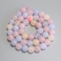 Morganite Beads Smooth Round Bead 8mm ± on Thread, 38cm+ Length