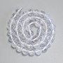Mountain Crystal Beads, smooth round ball 8mm diameter ± on thread, length 38cm+