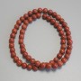 Red Jasper Beads smooth round beads 6mm ± on fishing line, length 37cm+