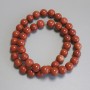 Red Jasper Beads, Smooth Round, 8.5mm ±, on thread, 38cm+ length
