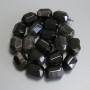 Beads Silver Obsidian Multifaceted 20x14 mm ± on thread, length 38 cm+