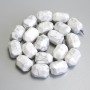 Howlite Beads, Faceted, diameter 18–21×14–16 mm± on thread, length 38 cm+
