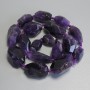 Amethyst Beads, Faceted, diameter 13-31×10-18 mm ± on thread, length 44 cm+