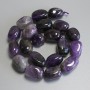 Amethyst Beads, faceted, diameter 18-20x14mm ± on cord, length 38cm+