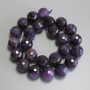 Amethyst Beads, Faceted Round 16mm, on Thread, 40cm+ Length