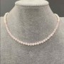 Choker River Pearls, diameter 5.5x5mm±, pink quartz bead 4.5mm±, length 42cm±, toggle clasp with pendant