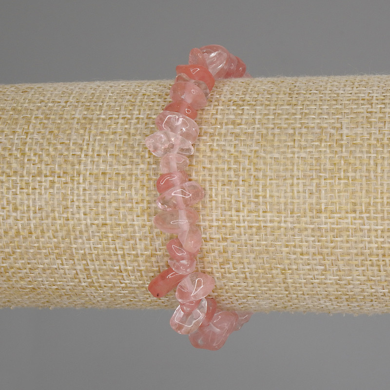 Chalcedony Chip Bracelet, 6-9×3-5 mm, 18 cm length, stretch