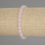 Bracelet Pink Quartz Faceted Coin, 6mm diam., 18 cm length, stretch