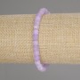 Bracelet Lavender Amethyst Beaded Faceted Cube, 5×5 mm, diameter 18 cm, stretch