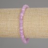 Kunzite Beaded Cubic Bracelet, 5x5mm diameter cubes, 18cm length +/- stretchy