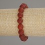 Carnelian Bracelet, smooth round beads, 10mm diameter ±, length 18cm ±, stretch