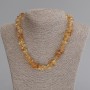 Citrine Beads (Faceted) Necklace, diameter 9-15×5-8 mm, length 50 cm, with clasp