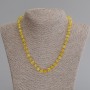 Necklace Citrine faceted shapes, diameter 7x6mm +/-, length 50cm +/- with clasp