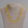 Necklace Citrine faceted, diameter 9, 5×8.5 mm +/-, length 50 cm +/- with clasp