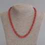 Coral Barrel Bead Necklace 10x6, 5mm +-, length 50cm+- with clasp