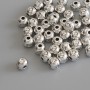 Bead Inlay Finding, metal color Silver, diameter 5×4.5 mm, hole 1.5 mm±, pack 44 pcs