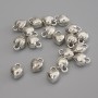 Pendant Heart Shape with Metal Color Silver, diameter 9x7mm± packaged 18 pieces