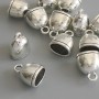 End Cap, metal color Silver, diameter 14×11 mm ± packaging 12 pcs