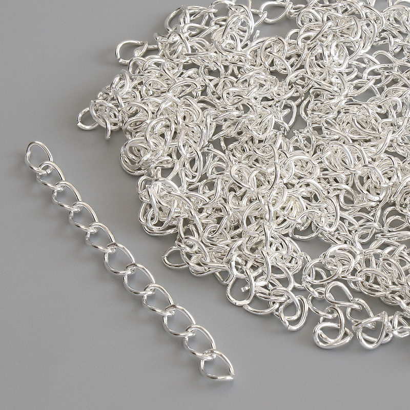 Extension Chain 5 cm Silver Tone Finishing Findings (29g + -)