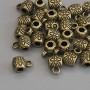 Bronze-colored Bail Findings, size 8.5×6 mm ± holes, diameter 2.8 mm ±, diameter 1.8 mm ±, packaging 20 g (~28 pcs)