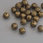 Bronze bead insert findings, bead with metal color bronze, diameter 5.5×5.5 mm, hole approximately 1.2 mm, packaging 23 pcs