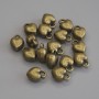 Pendant Charm Heart Color: Bronze Tone, Diameter 9x7mm± Packaging 18 pcs