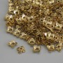 Bead cap findings in gold color, 5x1 mm diameter cap with 1 mm hole, packaging 20 g (~160 pcs)